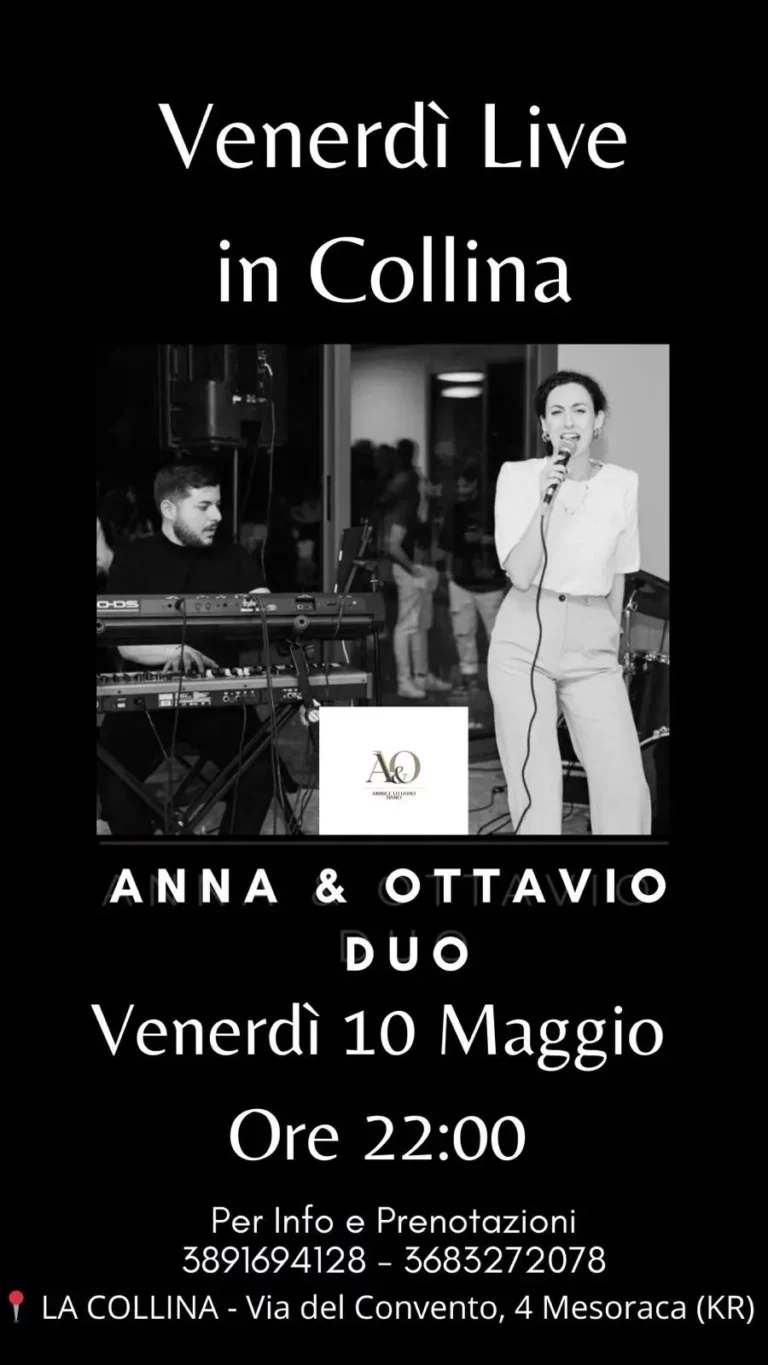 Evento 9 maggio 2024 a Mesoraca, Risto Pub La Collina